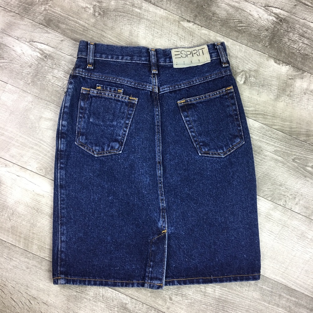 ⚡️Vintage ⚡️ESPRIT High Waisted Denim Skirt. - Picture 1 of 8